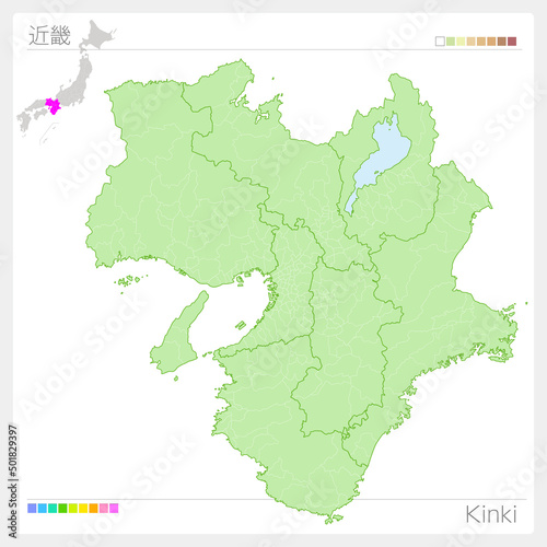 近畿の地図・Kinki Map photo