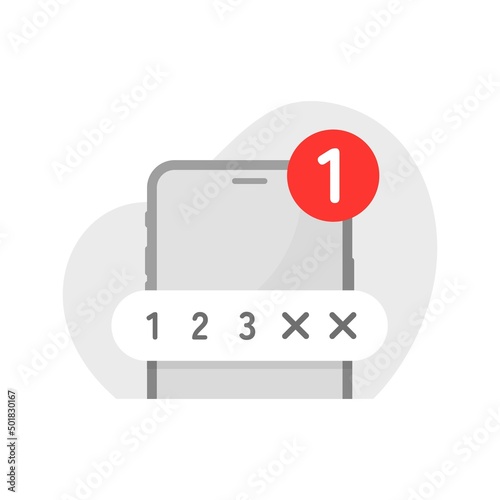 verification code has been send to phone concept illustration flat design vector eps10. modern graphic element for landing page, empty state ui, infographic, icon