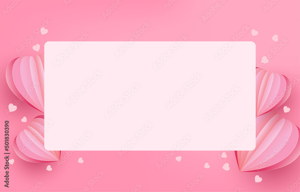 Mother's Day greeting card banner vector with 3d flying hearts pink papercut and bank paper .symbol of love and handwritten letters on pink background. Mother's Day greeting card banner vector with 3d flying hearts pink papercut and bank paper .symbol of love and handwritten letters on pink background.