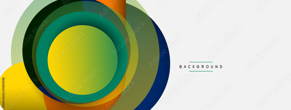 Circle and round shapes abstract background. Vector illustration for wallpaper banner background or landing page Circle and round shapes abstract background. Vector illustration for wallpaper banner background or landing page