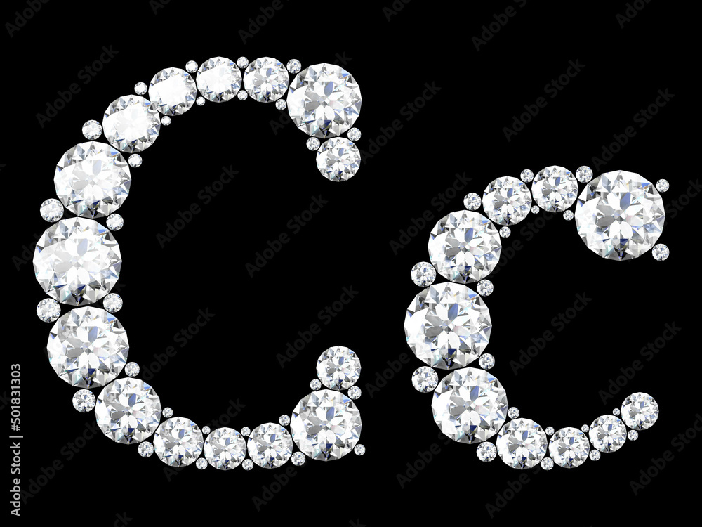 diamond letters with gemstones (high resolution 3D image) diamond letters with gemstones (high resolution 3D image)