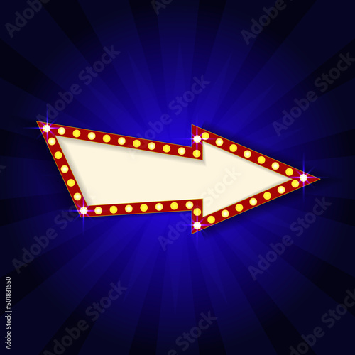 Cinema background with glowing neon