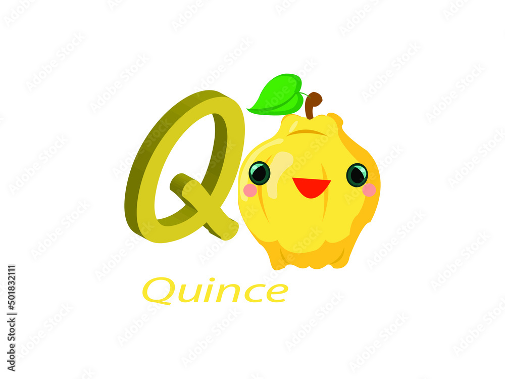 Q for Quince Alphabet Vector illustration. Fruit and Vegetables Name Alphabet symbol. Kids Nursery isolated on white background, Clip Art, Cute, Cartoon ABC Stock Vector | Adobe Stock Q for Quince Alphabet Vector illustration. Fruit and Vegetables Name Alphabet symbol. Kids Nursery isolated on white background, Clip Art, Cute, Cartoon ABC Stock Vector | Adobe Stock