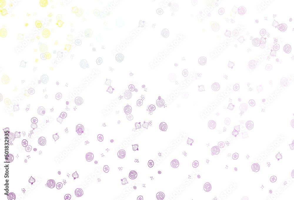Light Pink, Yellow vector template with organic meal. Light Pink, Yellow vector template with organic meal.