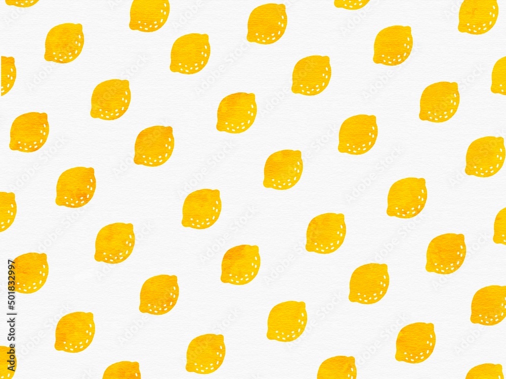 かわいいレモンのイラストが並んだ背景素材