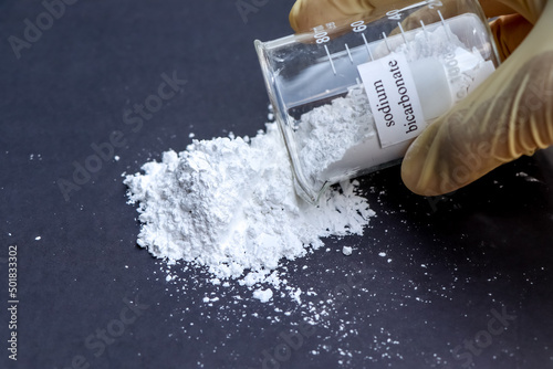 Valokuva sodium bicarbonate is used in laboratory or in the industry