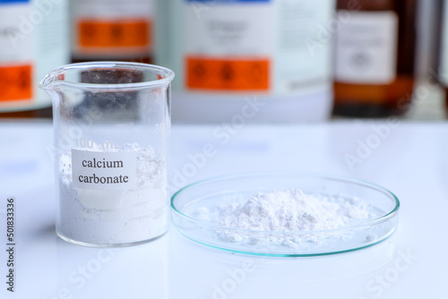 Calcium Carbonate is used in laboratory or in the industry