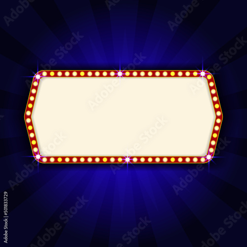 Cinema background with glowing neon