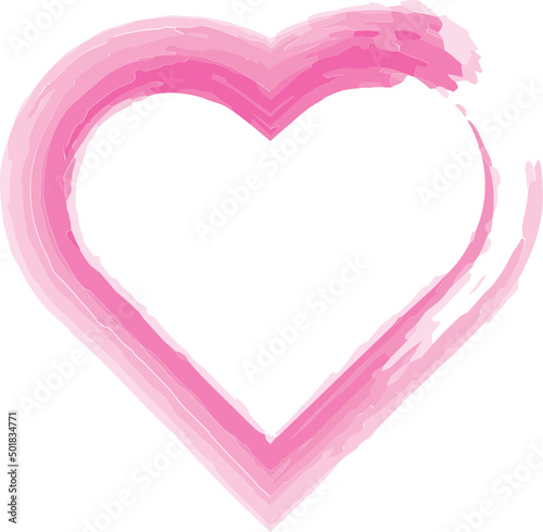 heart brush watercolour element