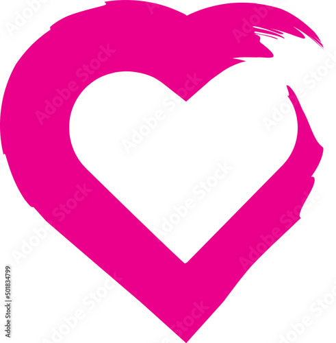 heart brush watercolor element