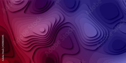 Luxury red, purple abstract Papercut multi layers 3D dark red purple color texture vector background. Abstract modern geometric shape multi layer 3d papercut luxury background with multi color.