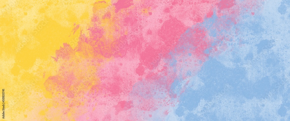 Abstract modern background. Yellow pink blue old texture. Modern Art.