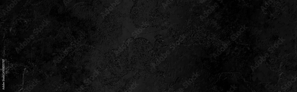 Naklejka premium Old wall texture cement dark black gray background abstract grey color design, empty black concrete stone surface texture with black grunge background.