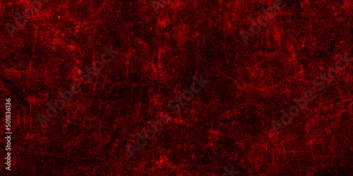 red grunge abstract background texture black concrete wall, grunge halloween background with blood splash space on wall, red horror wall background, dark slate background toned classic red color.