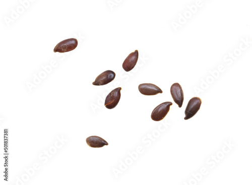 Sesame seeds isolated on white background.