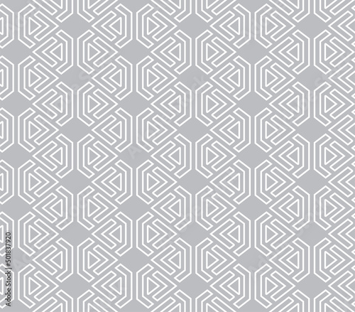 Abstract geometric shape seamless pattern, gray geometric background