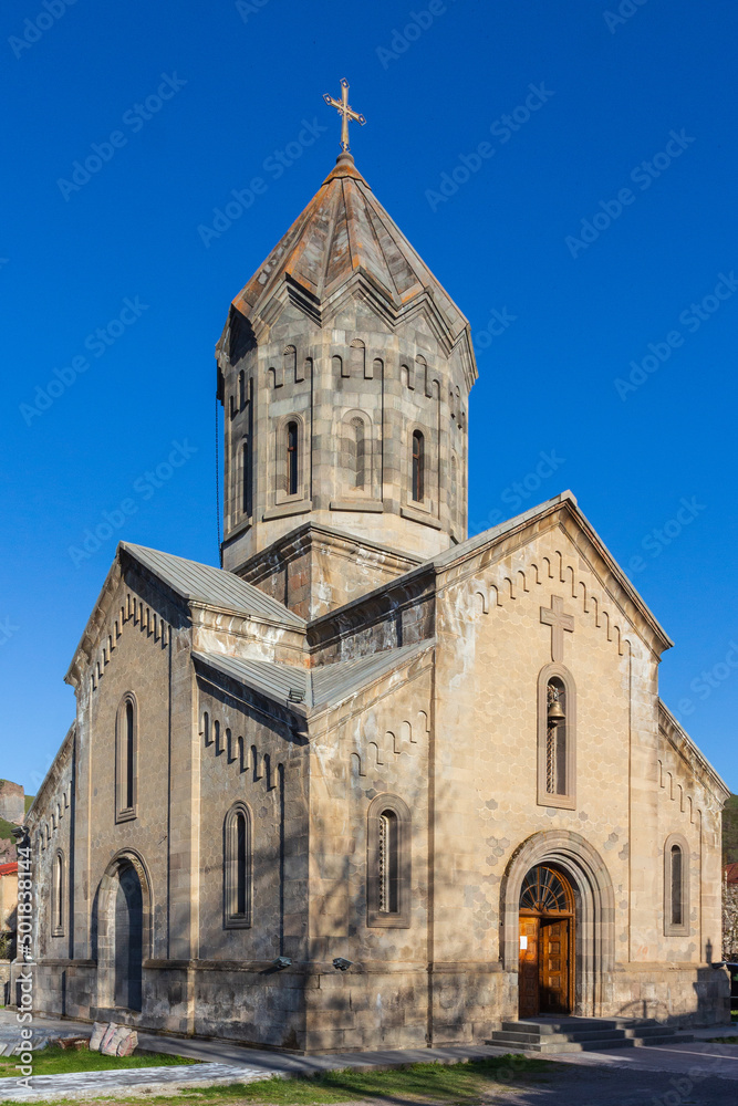 View of the historic Saint Gregory The Illuminator Church in the town of Goris. Armenia