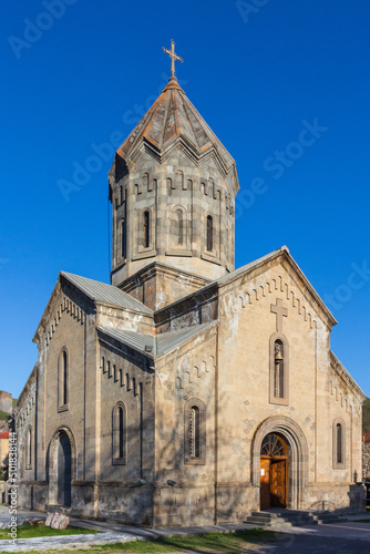 View of the historic Saint Gregory The Illuminator Church in the town of Goris. Armenia