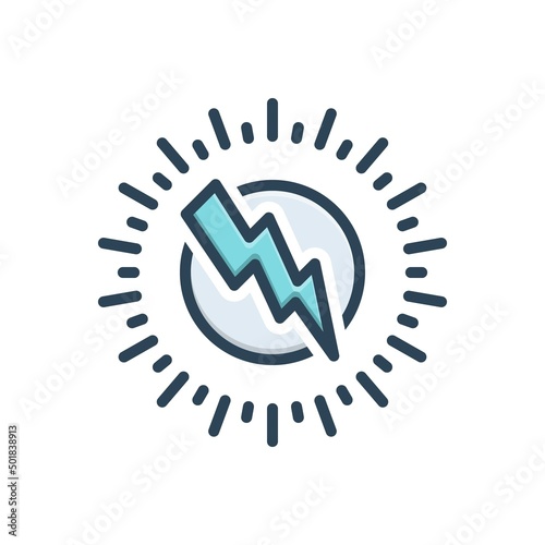 Color illustration icon for surge