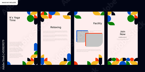 Elevate Your Social Media Game with Our Colorful and Minimalist Sport and Yoga Instagram Story Templates featuring Modern Design Elements