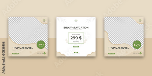 Hotel And Resorts Social Media Post Template