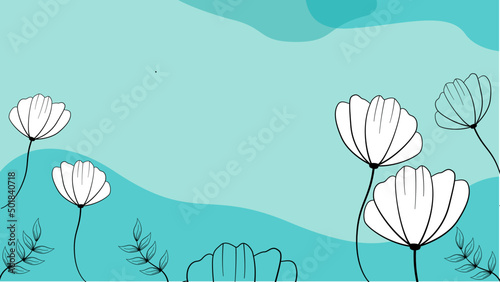 clean and simple flower plant theme background design