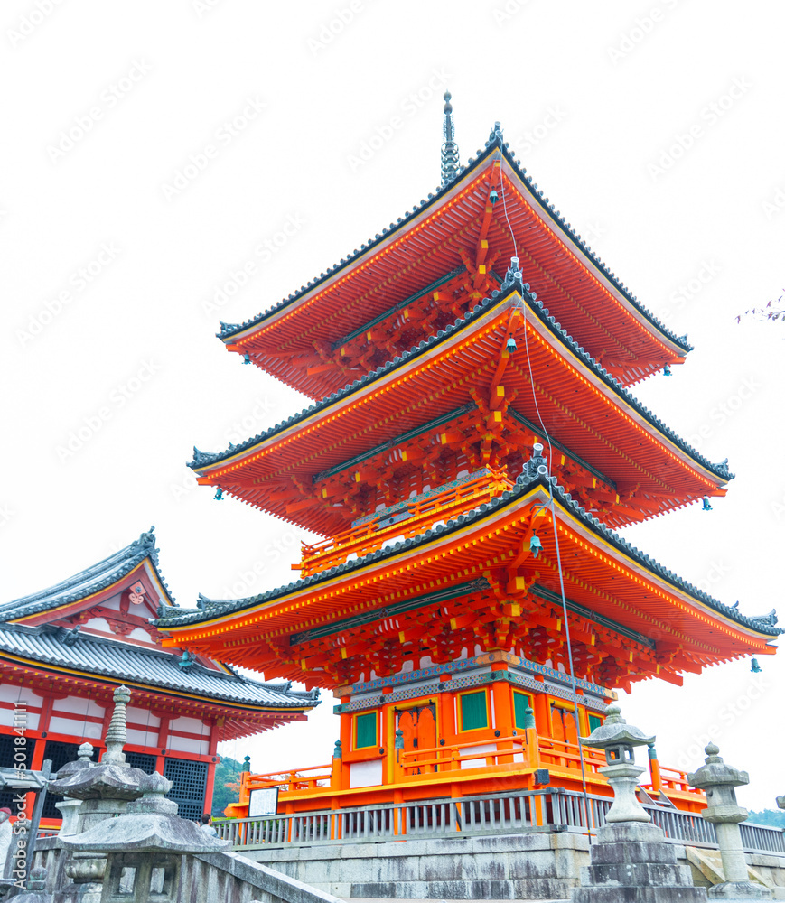 京都清水寺の三重塔 京都清水寺の三重塔