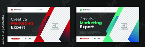 Creative business YouTube thumbnail design for marketing agency video thumbnail and web banner template