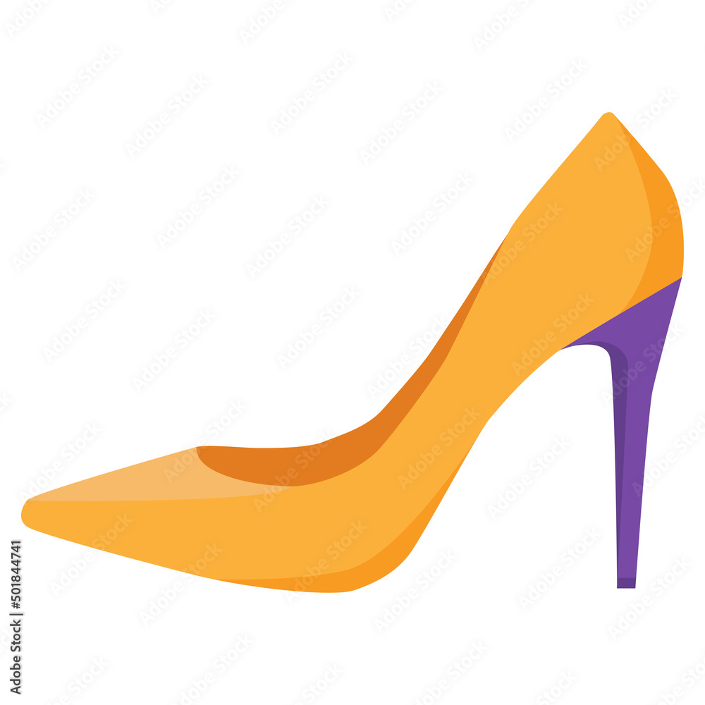 Women's high-heeled shoe vector clipart. Women's summer shoes color illustration. Women's high-heeled shoe vector clipart. Women's summer shoes color illustration.