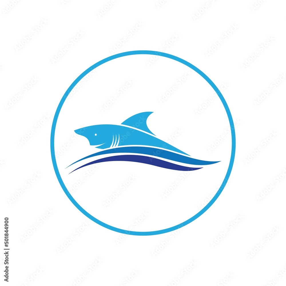 Shark illustration Logo design icon Shark illustration Logo design icon