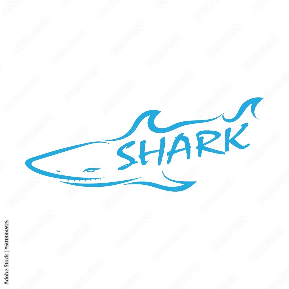 Obraz premium Shark illustration Logo design icon