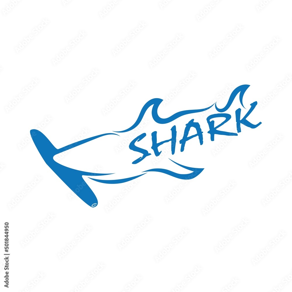 Obraz premium Shark illustration Logo design icon
