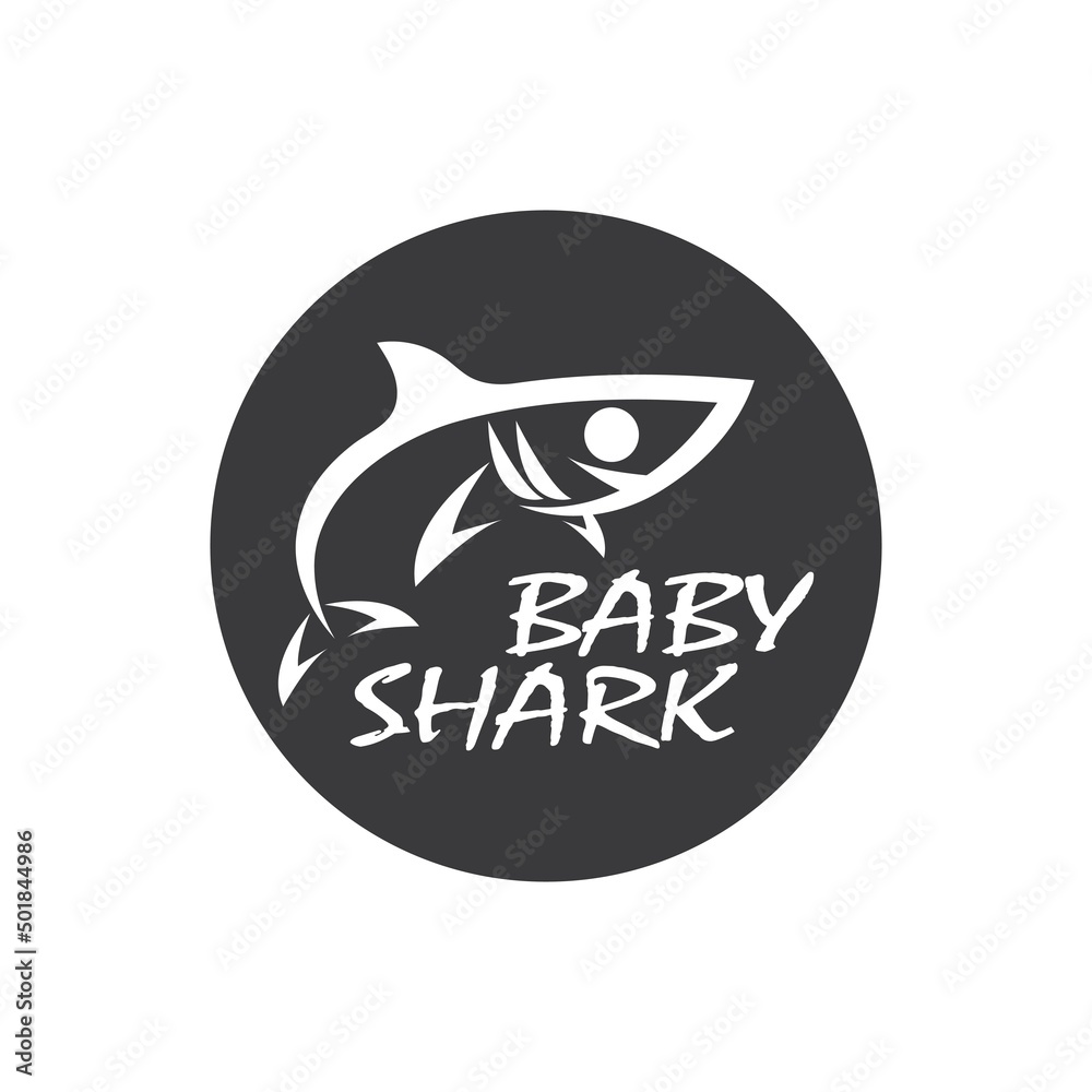 Fototapeta premium Shark illustration Logo design icon