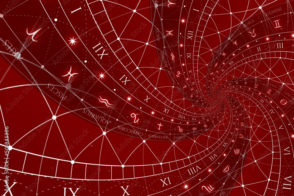 Obraz premium Abstract old conceptual background on mysticism, astrology, fantasy