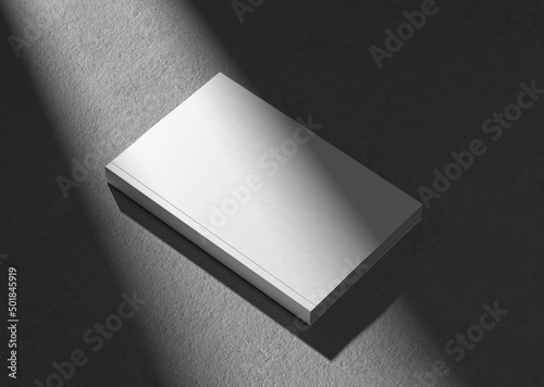 White plain empty blank vertical shape softcover book 