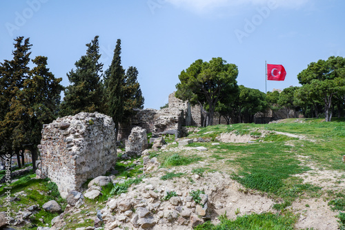 Kadifekale, a hilltop castle in İzmir, Turkey. photo