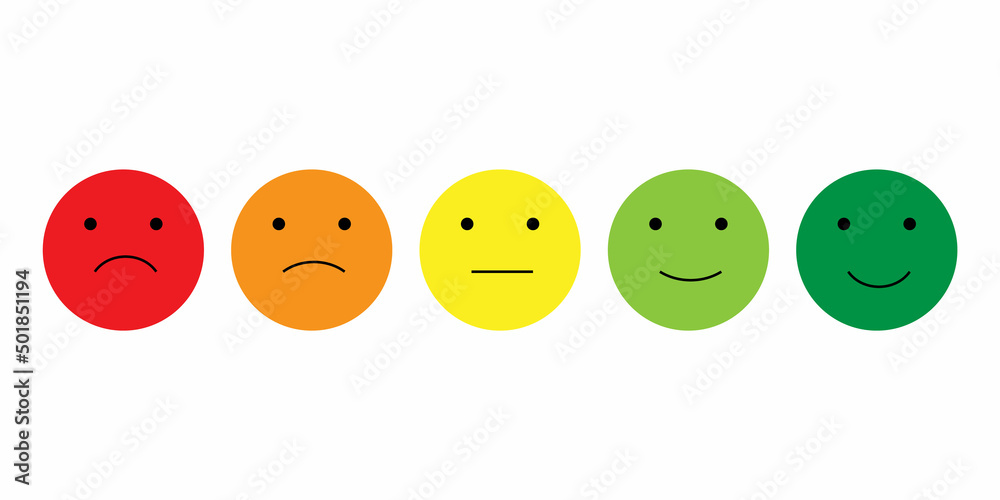 Rating symbols with 5 smile. Quality, feedback, experience, level concepts. Rating symbols with 5 smile. Quality, feedback, experience, level concepts.