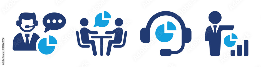 Business consulting icon set. Consulting Expert Advice Support Service Business concept. Vector illustration Business consulting icon set. Consulting Expert Advice Support Service Business concept. Vector illustration