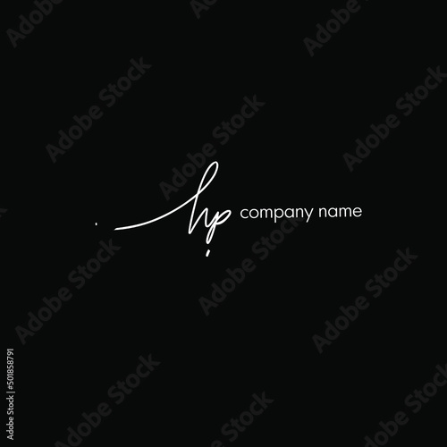 Hp Initial Handwriting Logo Vector