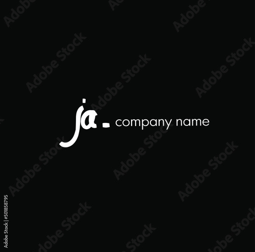 Ja Initial Handwriting Logo Vector