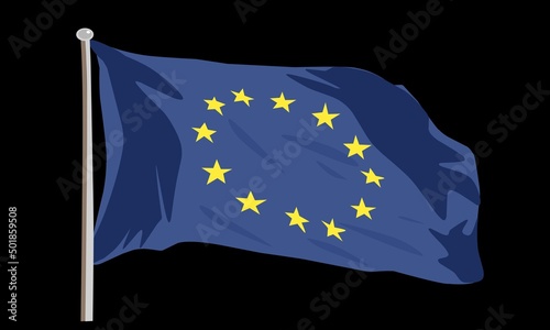 Vector graphic of world Europe day good for world europe day celebration. flat design. flyer design.flat illustration. May 05