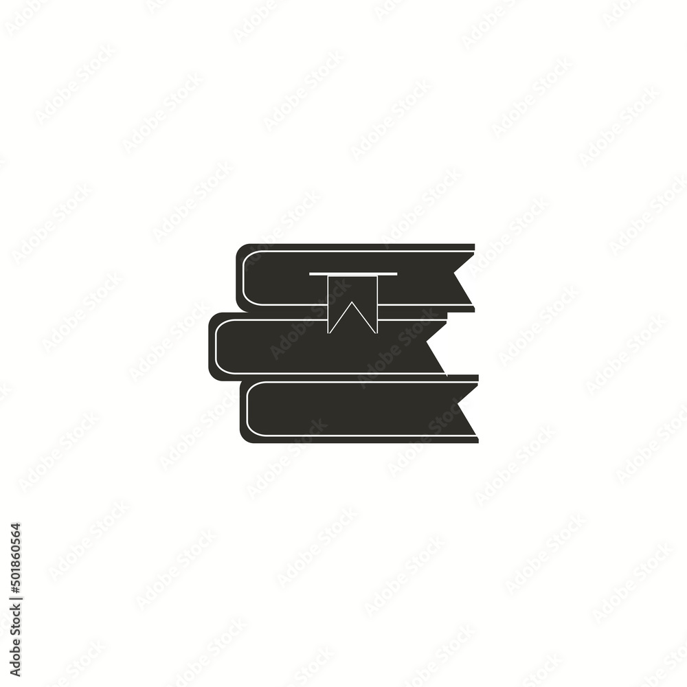 Books Flat Icon On White Background design vector icon Books Flat Icon On White Background design vector icon