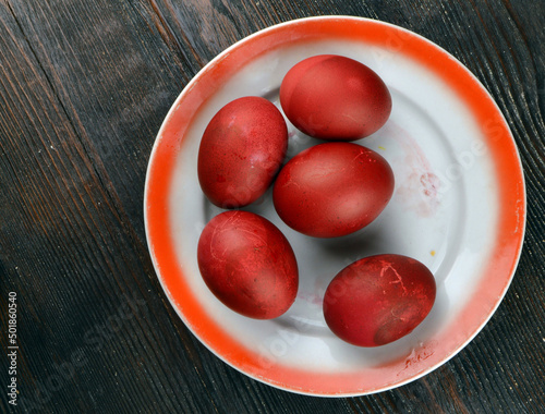 red easter eggs