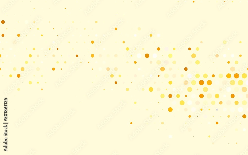 Light Orange vector Beautiful colored illustration with blurred circles in nature style.