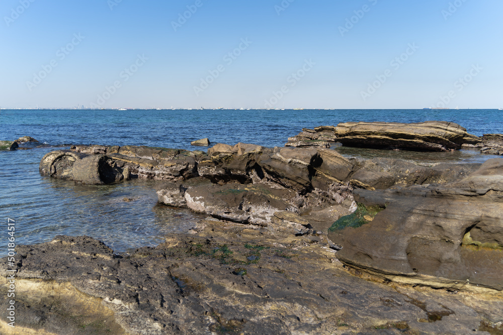 三浦半島　観音崎海岸　岩場