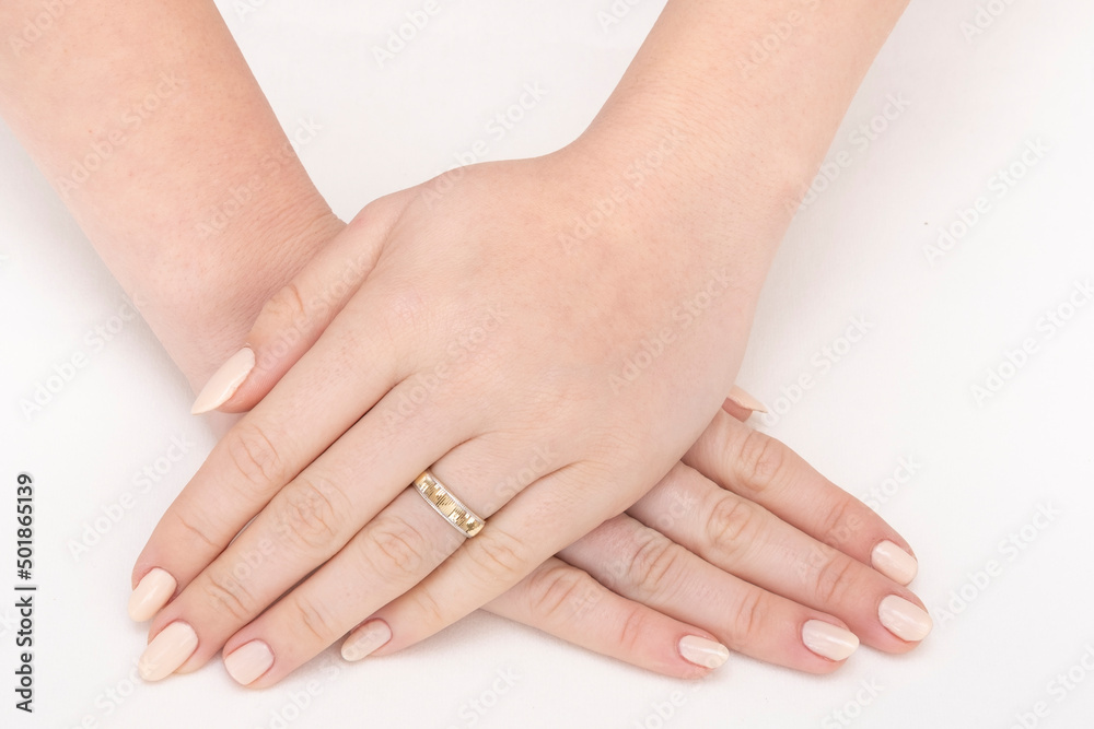 Close-up of elegant diamond ring on female finger. Love and wedding concept.Soft and selective focus. Close-up of elegant diamond ring on female finger. Love and wedding concept.Soft and selective focus.