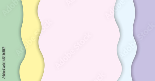beautiful multicolored frame with waves of different colors