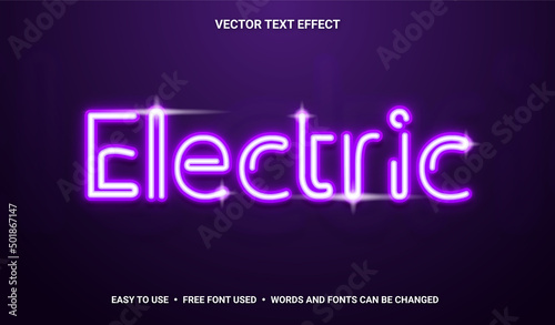 Electric Editable Text Effect