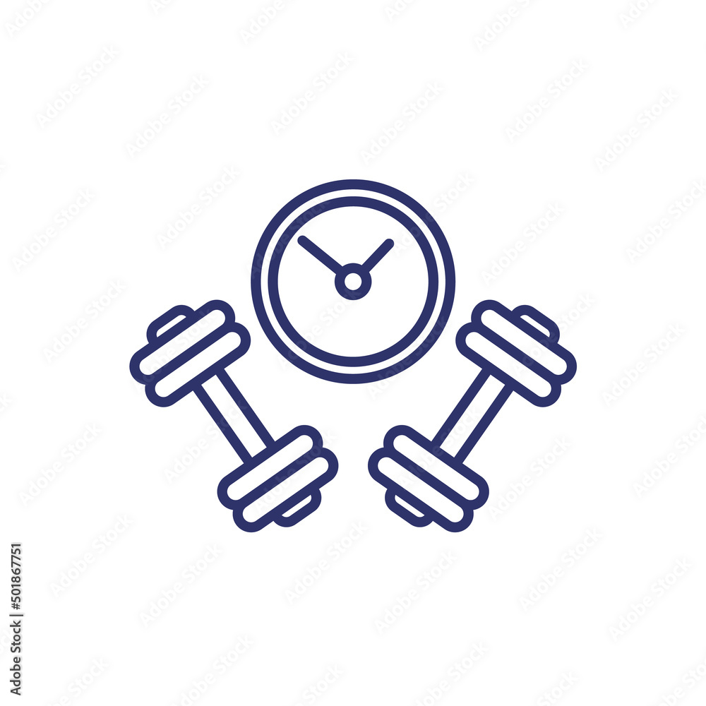 training or workout time line icon training or workout time line icon