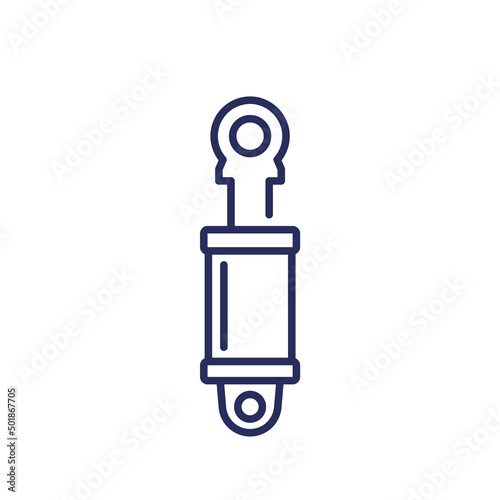 Hydraulic cylinder or actuator line icon